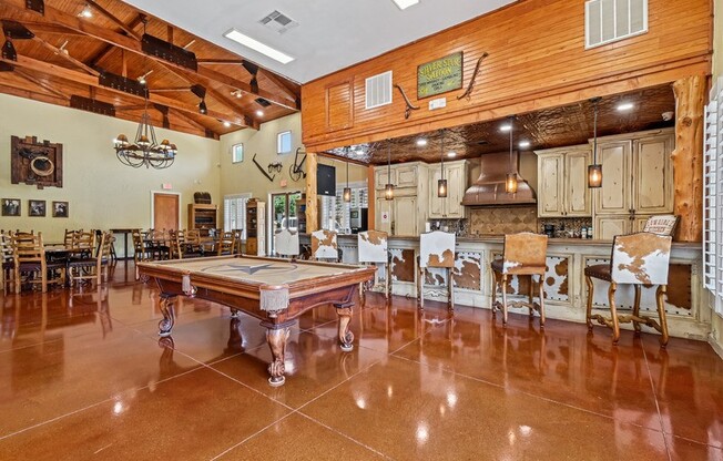 Billiards Table at The Canyons Apartments, Texas
