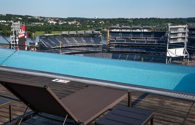 Rooftop Pool and Nationals Park views