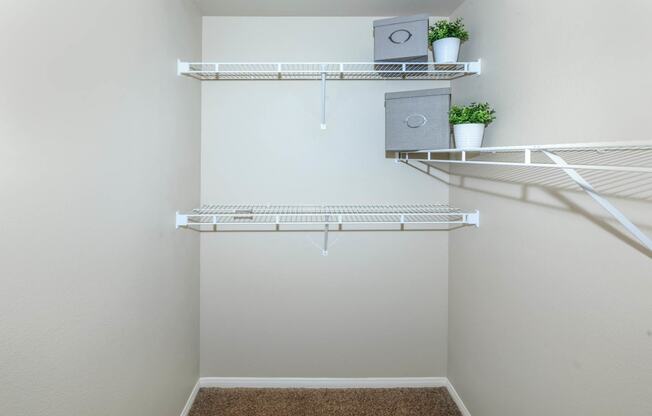 Walk-In Closets With Built-In Shelving at The Preserve by Picerne, N Las Vegas