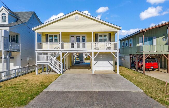 Winter raised beach home rental in Cherry Grove. Available from November 1 through March 31, 2025