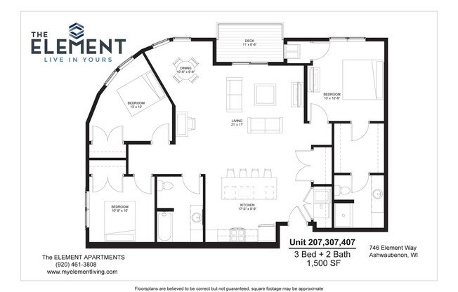 3 beds, 2 baths, 1,500 sqft, $2,400, Unit 307