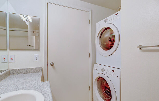 Stacked Washer/Dryer at C.W. Moore Apartments, Idaho, 83702