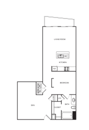 1 bed, 1 bath, 1,033 sqft, $1,751