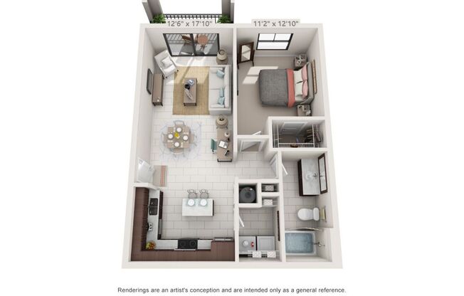 1 bed, 1 bath, 801 sqft, $2,114