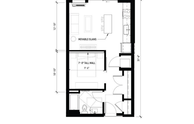1 bed, 1 bath, 544 sqft, $1,495, Unit 716