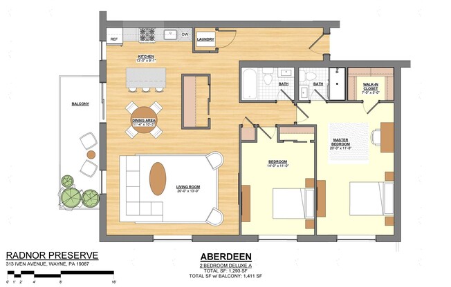 2 beds, 2 baths, 1,293 sqft, $2,950, Unit Apt 322
