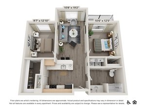 2 beds, 1 bath, 819 sqft, $2,020