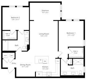 2 beds, 2 baths, 1,283 sqft, $2,250
