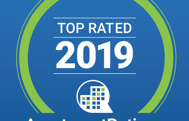 the top rated 2019 apartment ratings logo