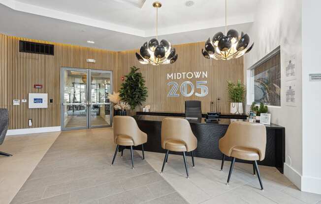 a rendering of the lobby at midtown