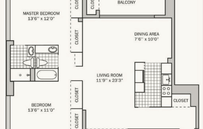 2 beds, 2 baths, 1,150 sqft, $1,480