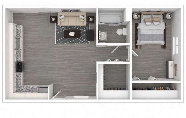 1 bed, 1 bath, 635 sqft, $1,299