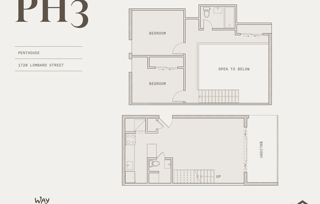 2 beds, 1 bath, $2,905, Unit PH3