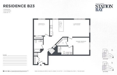 2 beds, 2 baths, $2,845