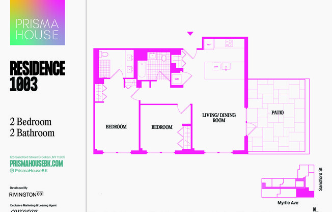 2 beds, 2 baths, $5,950, Unit 1003