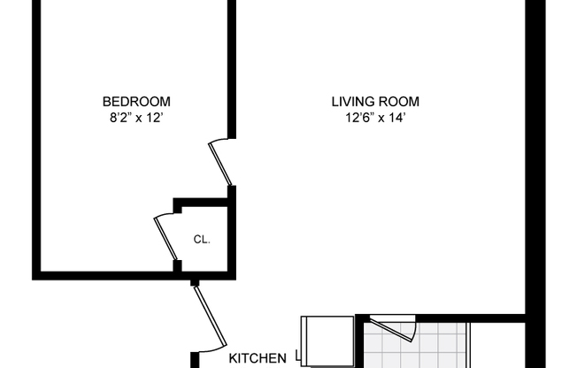 1 bed, 1 bath, $3,600, Unit 3R