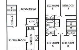 4 beds, 1.5 baths, 972 sqft, $975