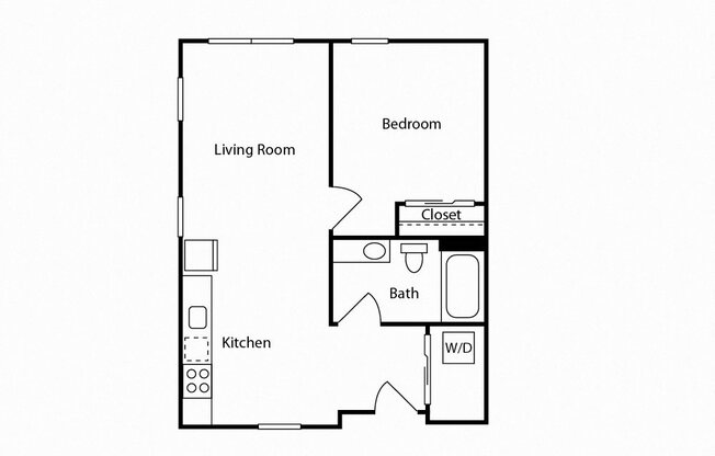 1 bed, 1 bath, 651 sqft, $1,425