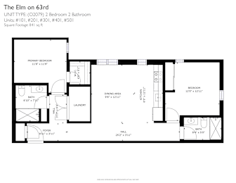 2 beds, 2 baths, 841 sqft, $953