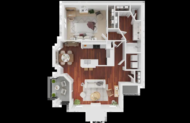 1 bed, 1 bath, 857 sqft, $1,259