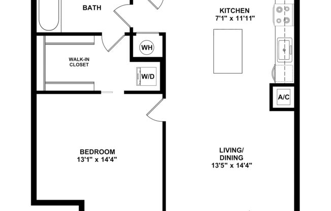 1 bed, 1 bath, 715 sqft, $4,386