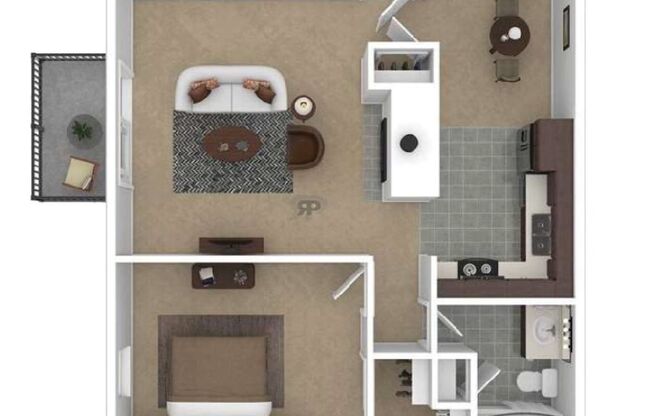 1 bed, 1 bath, 740 sqft, $999