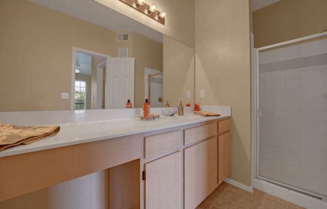 Camelback Pointe Bathroom Sink & Shower Apartments in Colorado Springs, CO