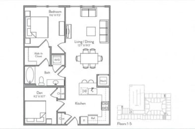 1 bed, 1 bath, 858 sqft, $2,025