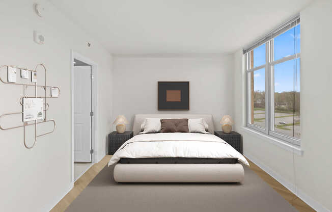 Bedroom with Hard Surface Flooring