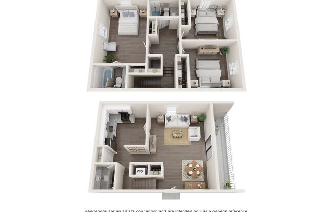 3 beds, 2.5 baths, 1,375 sqft, $1,726, Unit 6481B