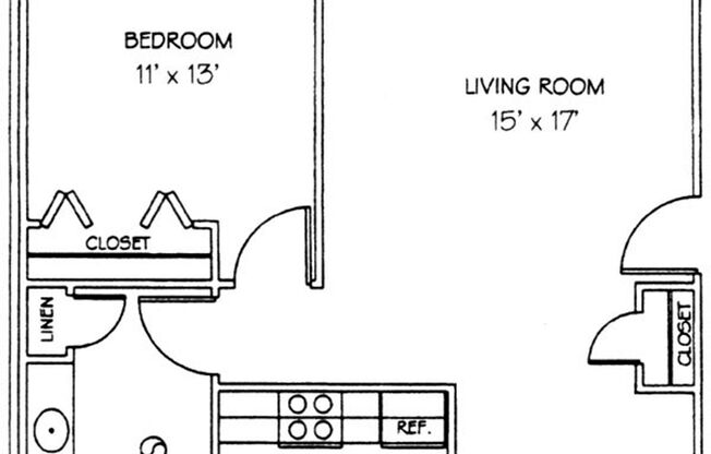 1 bed, 1 bath, 742 sqft, $1,100