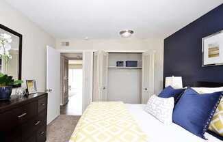 bedroom at lamberton lake with large closet
