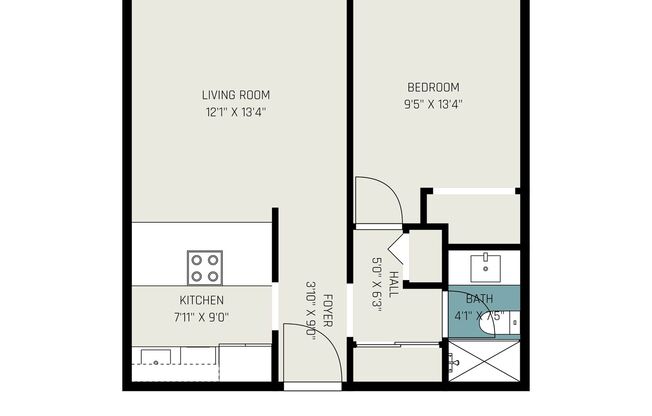 1 bed, 1 bath, $1,495, Unit 105A