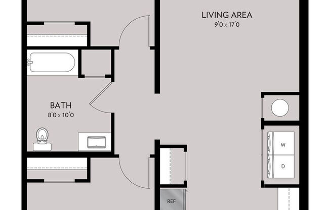 2 beds, 1 bath, 962 sqft, $2,306