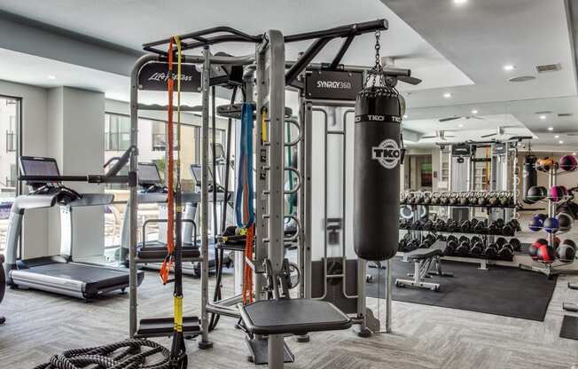 Strength Training Equipment at The Monterey by Windsor, Dallas, Texas