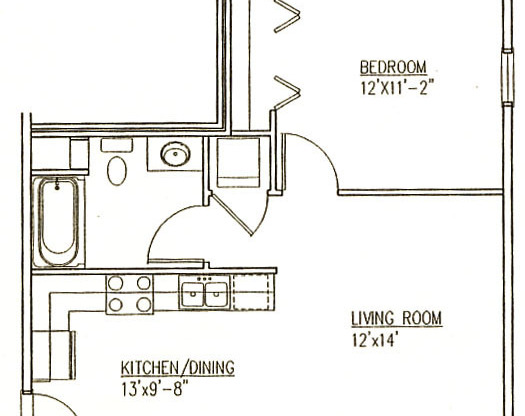 1 bed, 1 bath, 603 sqft, $945, Unit 101