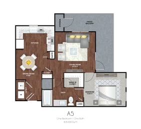 1 bed, 1 bath, 805 sqft, $1,391