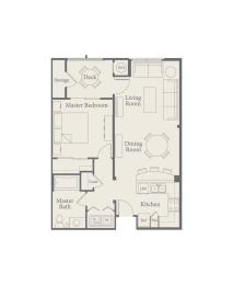 1 bed, 1 bath, 760 sqft, $2,878