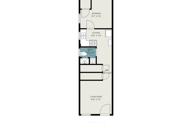 1 bed, 1 bath, $1,595, Unit #3