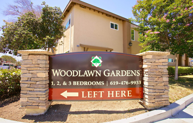 Property Sign at Woodlawn Gardens Apartments, Chula Vista, 91910