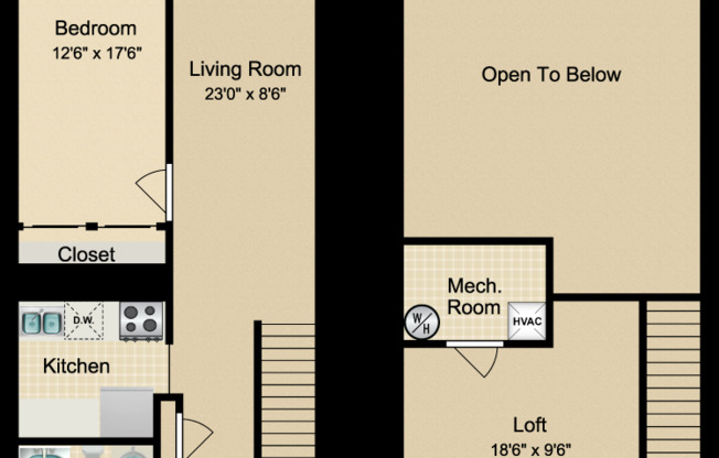 1 bed, 1 bath, 1,145 sqft, $1,798