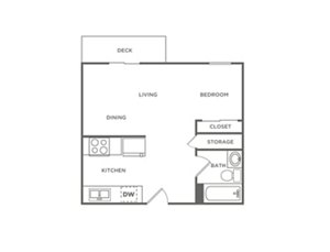 Studio, 1 bath, 425 sqft, $1,395