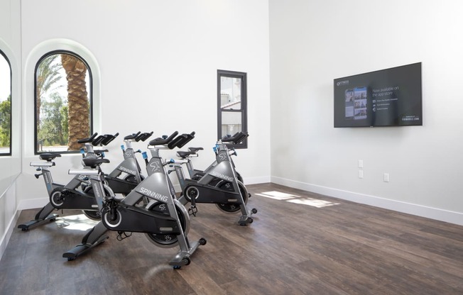 fitness center  at Sorano Apartments, Moreno Valley, California