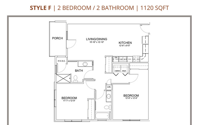 2 beds, 2 baths, 1,120 sqft, $1,600, Unit 301