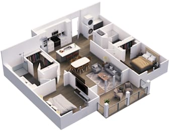 2 beds, 2 baths, 1,102 sqft, $2,511