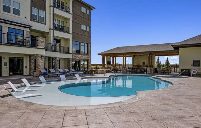 Resort-style heated pool and spa with Baja deck - Rise at 2534