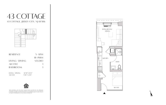 Studio, 1 bath, 416 sqft, $2,425, Unit 604