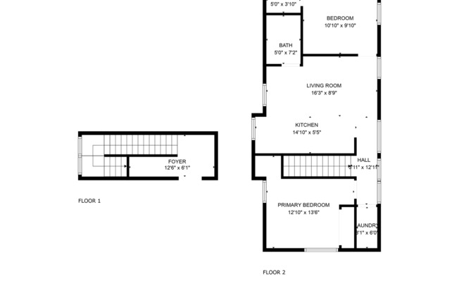 2 beds, 1 bath, 850 sqft, $1,999, Unit # C