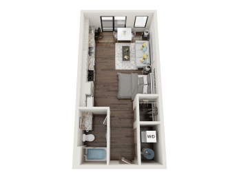 Studio, 1 bath, 536 sqft, $1,310