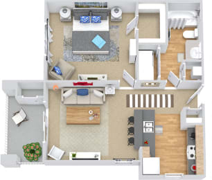 1 bed, 1 bath, 633 sqft, $1,309
